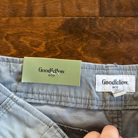 NWT‎ Goodfellow & Co. Cotton Blend Mid-Rise Cargo Short 11" Gray Men's Size 28 - Picture 4 of 6